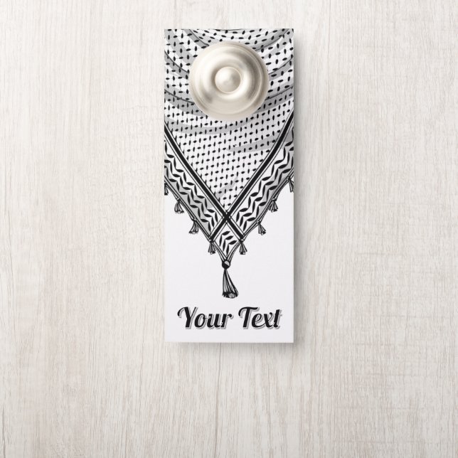 Colgador Para Puertas Keffiyeh palestino Scarf tejido tradicional (En pomo)
