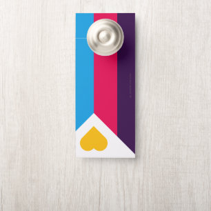 Colgador Para Puertas La bandera del orgullo de la poliamoria tricolor d