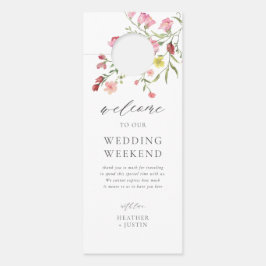 Colgador Para Puertas La Boda De Los Jardín De Flores Silvestres No Mole