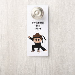 Colgador Para Puertas La habitación de niños Ninja Dude personalizada