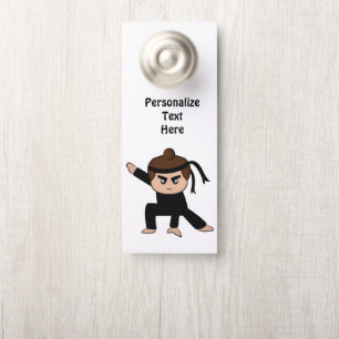 Colgador Para Puertas La habitación de niños Ninja Dude personalizada