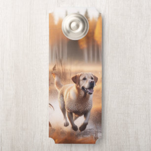 Colgador Para Puertas Labrador/perro en la caza de pato en otoño