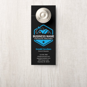 Colgador Para Puertas Lavado de Casa Azul Moderna con Lavado a Presión