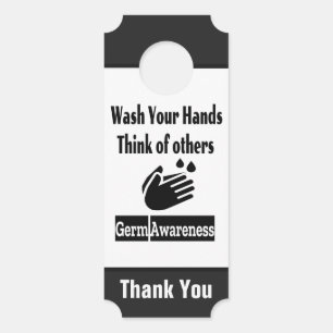 Colgador Para Puertas Lávese las manos - Pequeñas etiquetas para colgar 