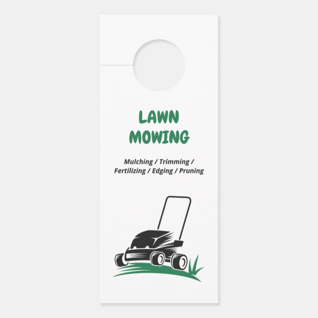 Colgador Para Puertas Lawn Mowing (Anverso)