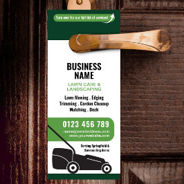 Colgador Para Puertas Lawn Mowing & Landscaping Business Marketing