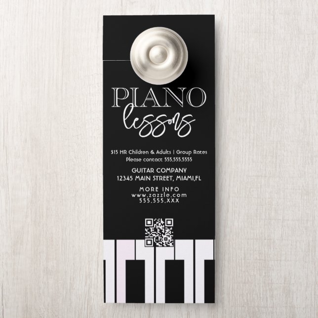 Colgador Para Puertas Lecciones de piano para niños adultos (En pomo)