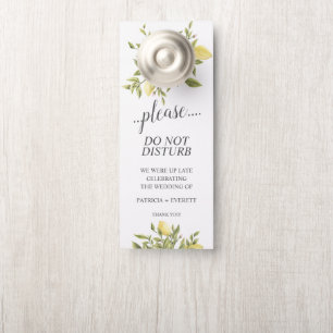 Colgador Para Puertas Lemones y hojas Boda invitado no molestar