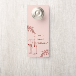 Colgador Para Puertas Liberté Égalité Chardonnay Funny Wine Ilustracion