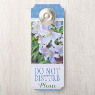 Colgador Para Puertas Lilium "Casa Blanca" [Rótulo de perilla de puerta]
