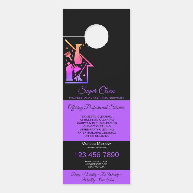 Colgador Para Puertas Limpieza de casa Jugador de doncella (Anverso)