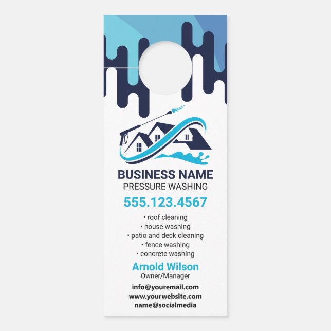 Colgador Para Puertas Limpieza de la casa de lavado de energía con goteo (Anverso)