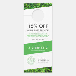 Colgador Para Puertas Logotipo de arbusto de jardinería moderna blanco