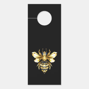 Colgador Para Puertas Logotipo de Relieve metalizado dorado falso poligo