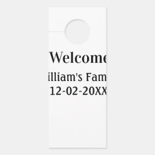 Colgador Para Puertas logotipo minimalista simple monograma personalizad