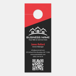 Colgador Para Puertas Logotipo Profesional de Propiedades Minimalista Ro