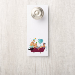 Colgador Para Puertas Los dos hombres gay de SlipperyJoe aman la bañera