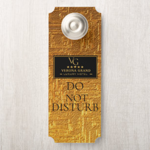 Colgador Para Puertas Luxury Gold Hotel Door Hanger Do Not Disturb