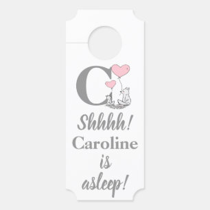 Colgador Para Puertas Madre Y Bebé Fox Pink Baby Está Dormiendo