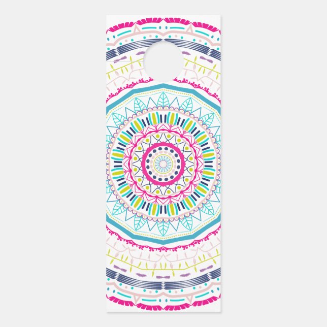 Colgador Para Puertas mandala colorido (Anverso)
