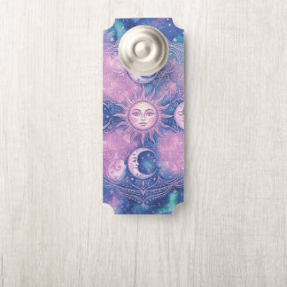 Colgador Para Puertas Mandalas de Galaxia de Nebulosa del Sol y la Luna