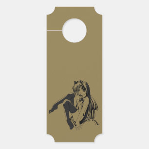 Colgador Para Puertas Manga, Neko Catgirl Furry Kawaii Loli