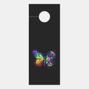 Colgador Para Puertas Mariposa florida arcoiris