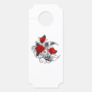 Colgador Para Puertas Media luna mecánica con rosas rojas