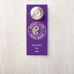 Colgador Para Puertas Meditación Zen Yoga Namaste Espiritual Personaliza