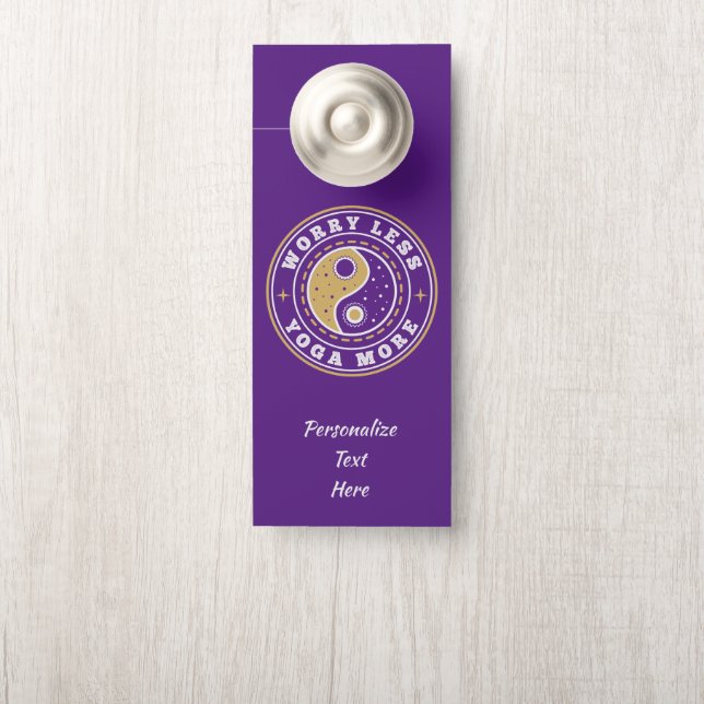 Colgador Para Puertas Meditación Zen Yoga Namaste Espiritual Personaliza (En pomo)