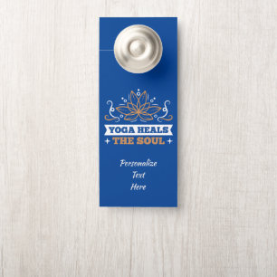 Colgador Para Puertas Meditación Zen Yoga Namaste Espiritual Personaliza