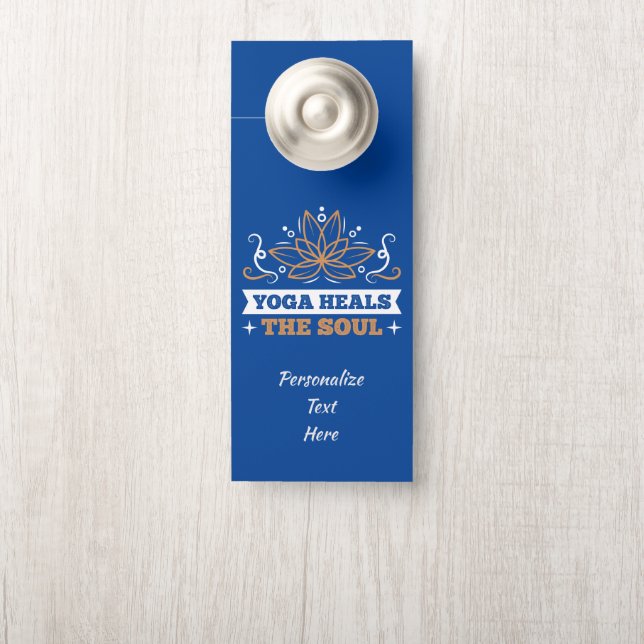 Colgador Para Puertas Meditación Zen Yoga Namaste Espiritual Personaliza (En pomo)