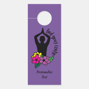 Colgador Para Puertas Meditación Zen Yoga Namaste Espiritual Personaliza