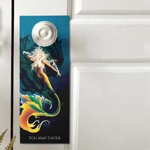 Colgador Para Puertas Mermaid Dragon Fantasy Blue