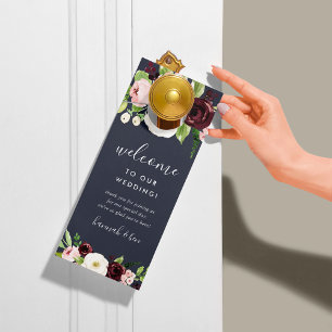 Colgador Para Puertas Midnight Romance Wedding Welcome/Do Not Disturb