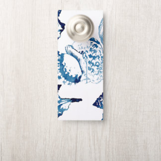 Colgador Para Puertas moda costera azul índigo océano acuarela