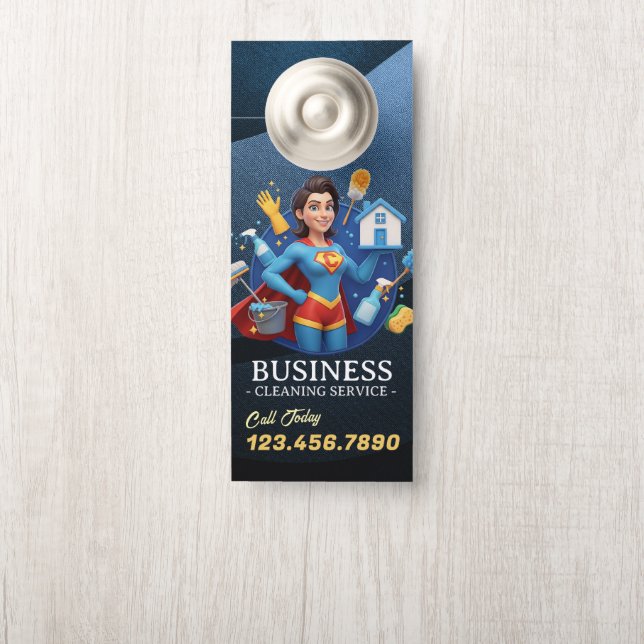 Colgador Para Puertas Modern House Cleaning Maid Service Housekeeping (En pomo)