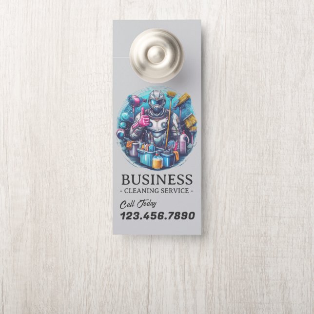 Colgador Para Puertas Modern House Cleaning Maid Service Housekeeping (En pomo)