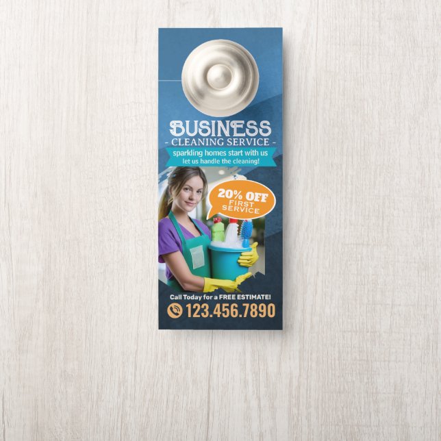 Colgador Para Puertas Modern House Cleaning Maid Service Housekeeping Do (En pomo)