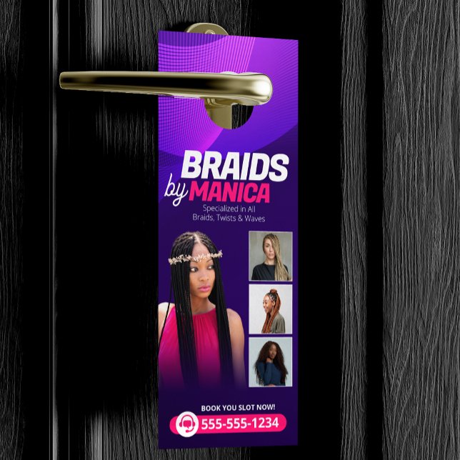 Colgador Para Puertas Moderno Braiding Salon Extensiones de pelo Braids  (Subido por el creador)