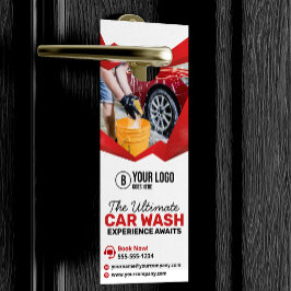 Colgador Para Puertas Moderno Lavado de Coche Rojo Auto Detailing Care