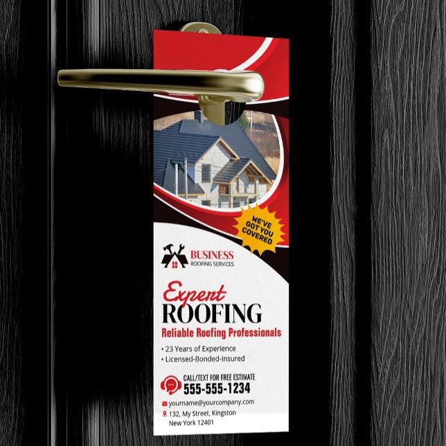 Colgador Para Puertas Moderno Rojo Experto Fiable Roofing Roofing Roofin (Subido por el creador)