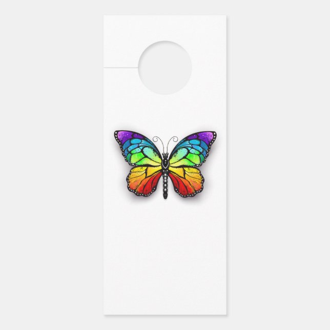 Colgador Para Puertas Monarca de mariposa arcoiris (Anverso)