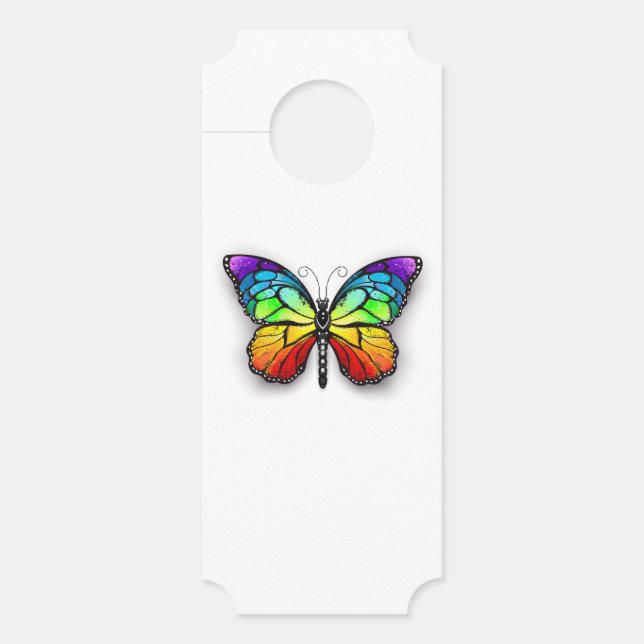 Colgador Para Puertas Monarca de mariposa arcoiris (Anverso)