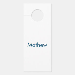 Colgador Para Puertas monograma de letra inicial simple añade tu nombre