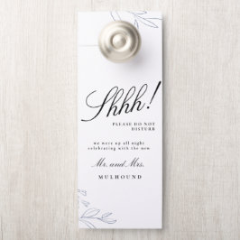 Colgador Para Puertas Moody Jewel Tone Boda Bienvenido/No molestar