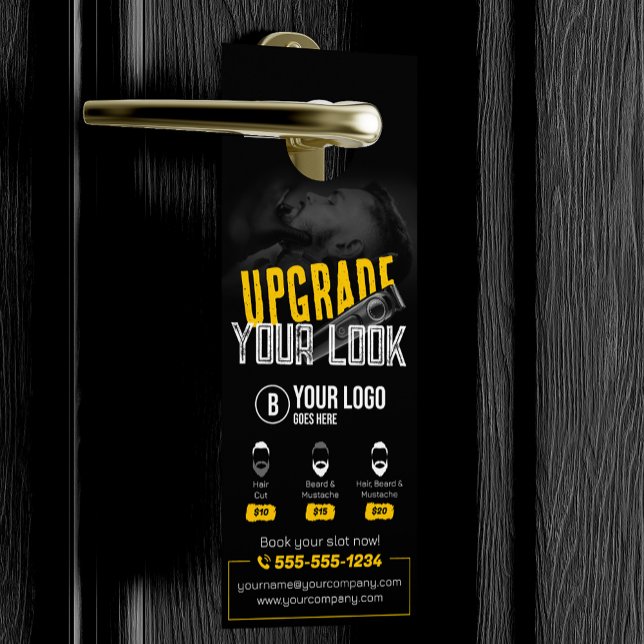 Colgador Para Puertas Mustache estilo de la peluquería audaz y moderna (Subido por el creador)