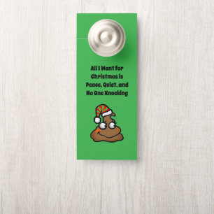 Colgador Para Puertas Nadie Llamando Humor Divertido de Navidad en el Ba