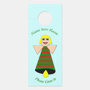 Colgador Para Puertas Navidades Angel Bell Personalizado
