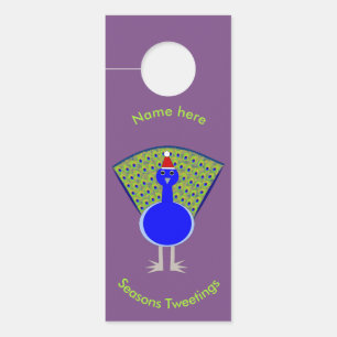 Colgador Para Puertas Navidades divertidos Peacock personalizado
